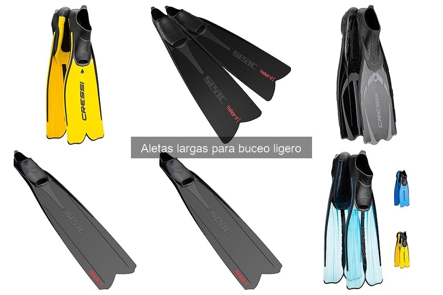 Alternativas a las aletas largas para buceo ligero