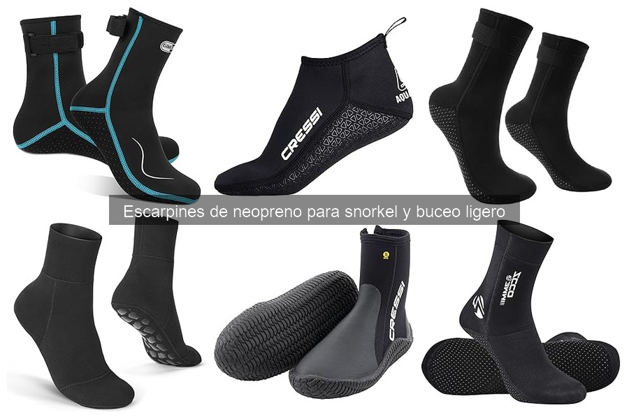 Alternativas a los escarpines de neopreno para snorkel
