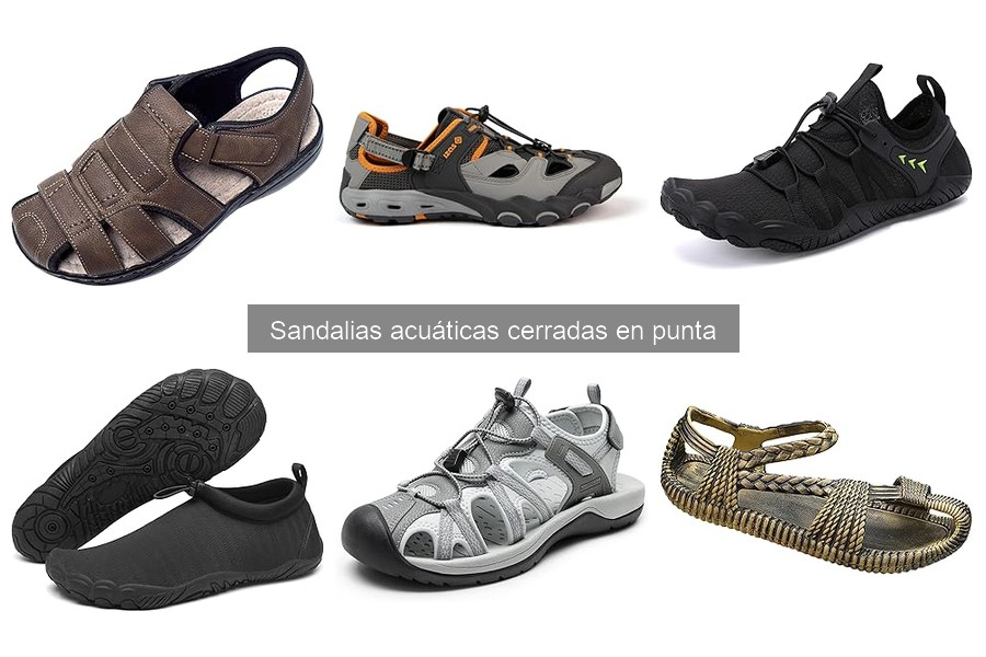 Características Clave en Sandalias Acuáticas Cerradas en Punta