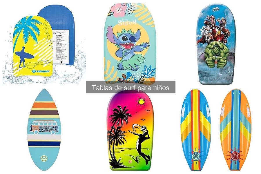 Características clave para elegir tablas de surf para niños