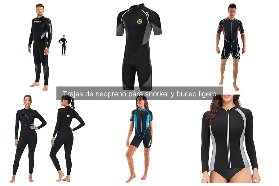 Características esenciales de trajes de neopreno para snorkel