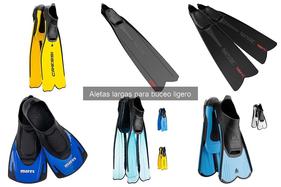 Comparativa Aletas Largas vs Cortas para Buceo Ligero