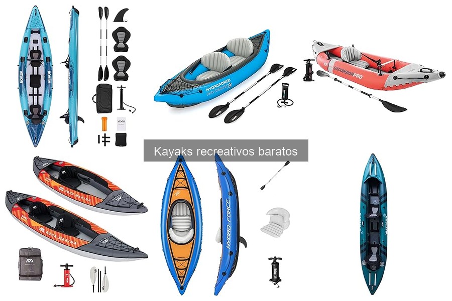 Comparativa de kayaks recreativos baratos por precio