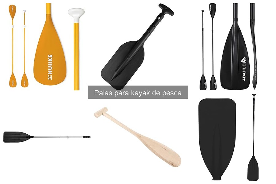 Comparativa de palas para kayak de pesca recreativo y profesional