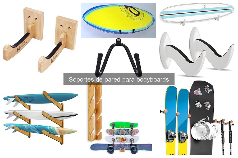 Comparativa de soportes de pared fijos y ajustables para bodyboards