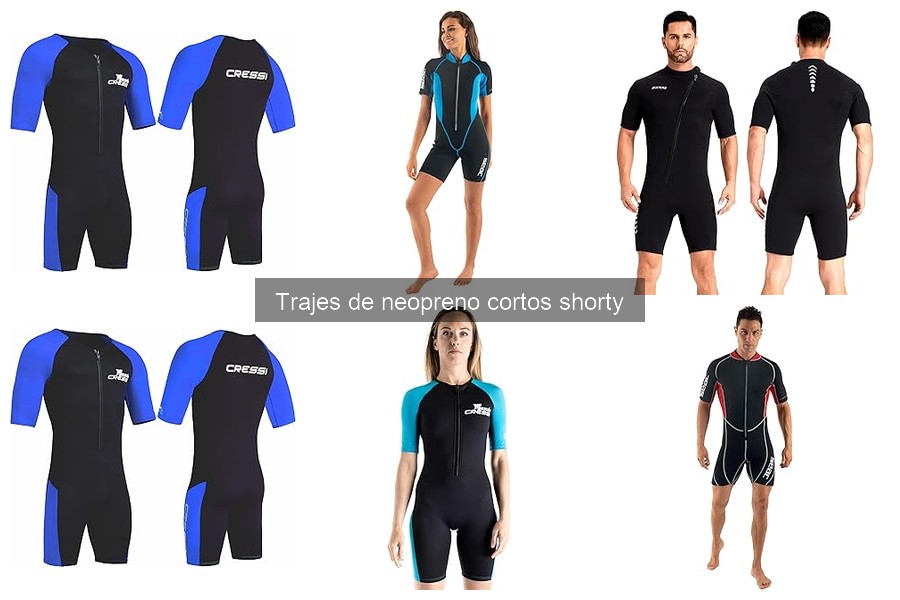 Diferencias entre trajes de neopreno cortos para hombres y mujeres