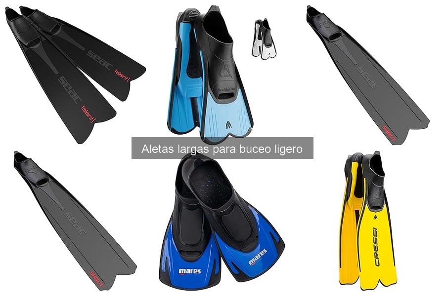 Mantenimiento de aletas largas para buceo ligero