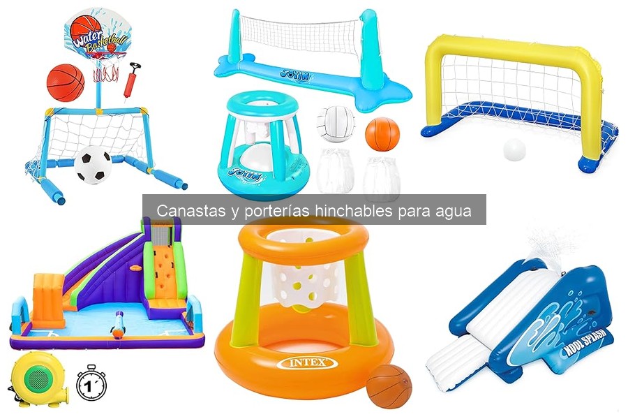 Mantenimiento de canastas y porterías hinchables para agua