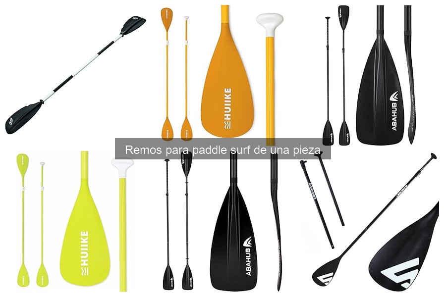 Materiales comunes en remos de paddle surf de una pieza