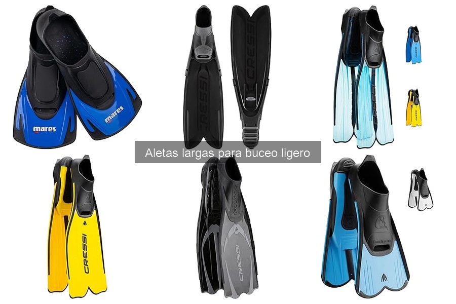 Mejores aletas largas para buceo ligero en 2023