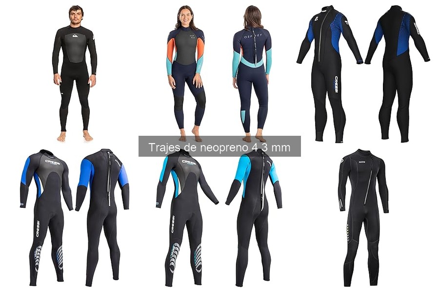 ¿Qué es un traje de neopreno de 4/3 mm? Características y Usos