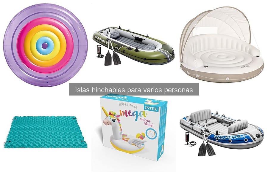 ¿Qué es una isla hinchable para varias personas?