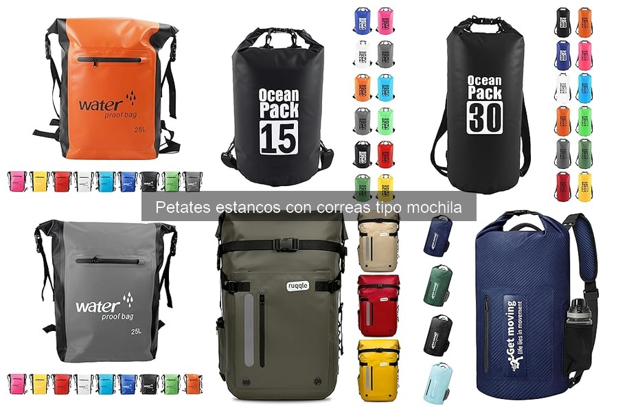 ¿Qué son los petates estancos con correas tipo mochila?