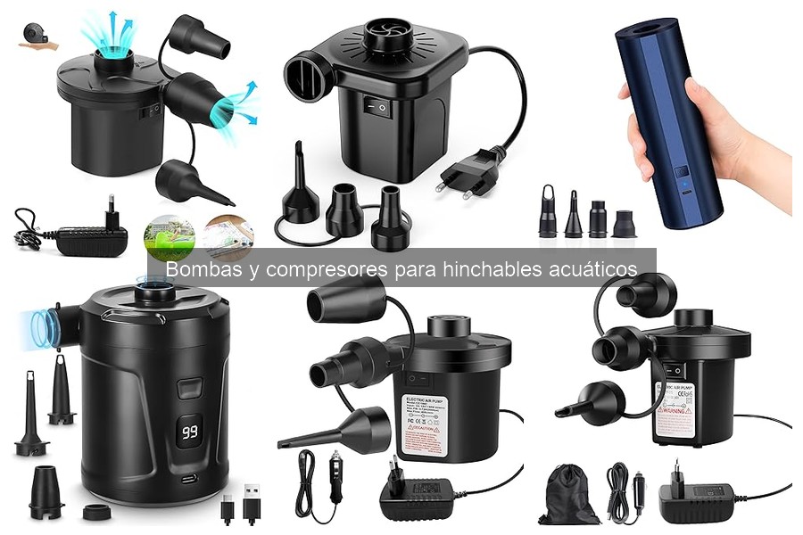 Tipos de bombas y compresores para hinchables acuáticos