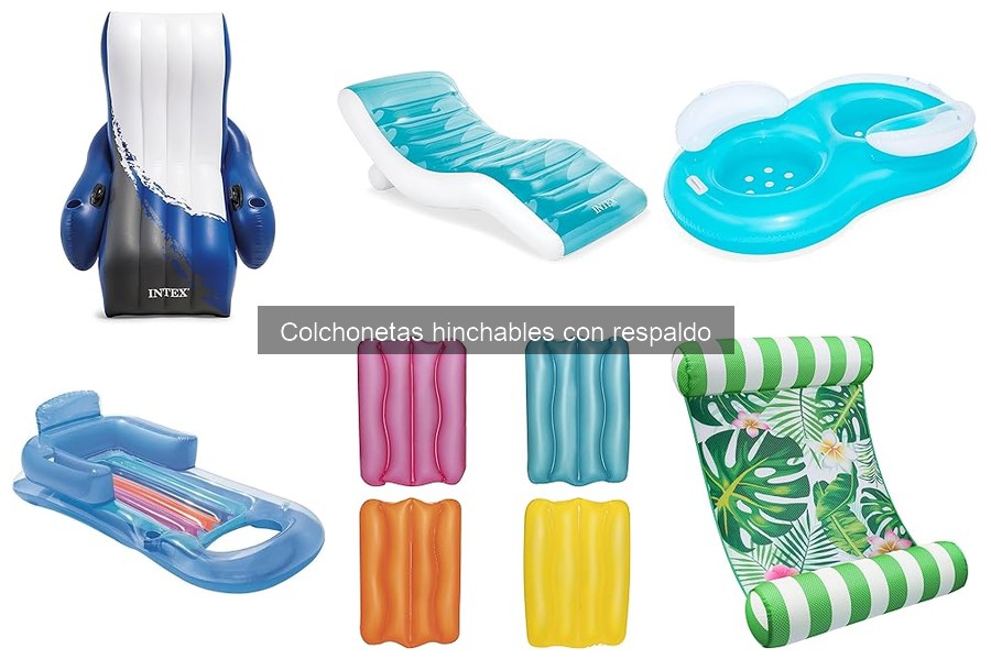 Tipos de colchonetas hinchables con respaldo para deportes acuáticos