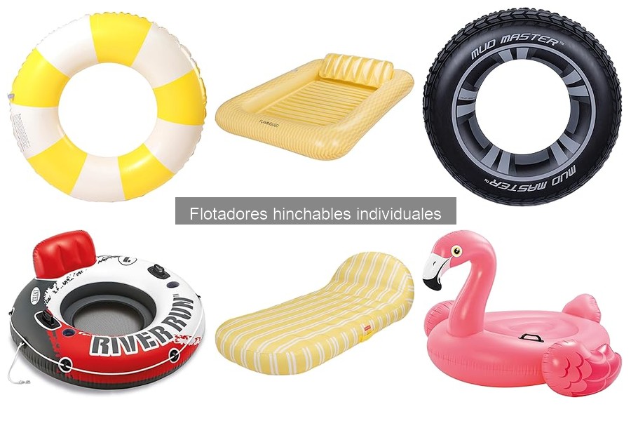 Tipos de flotadores hinchables individuales para disfrutar en el agua
