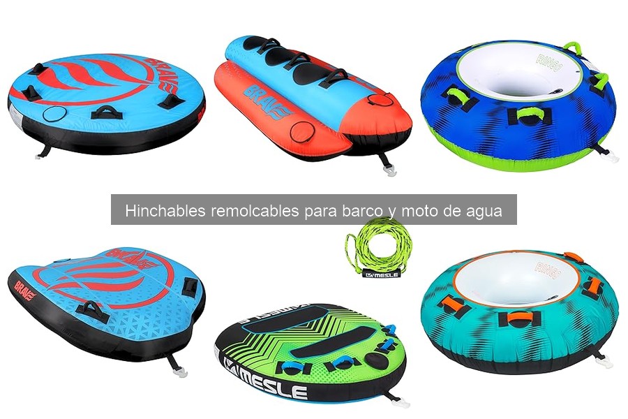 Tipos de hinchables remolcables para barco y moto de agua