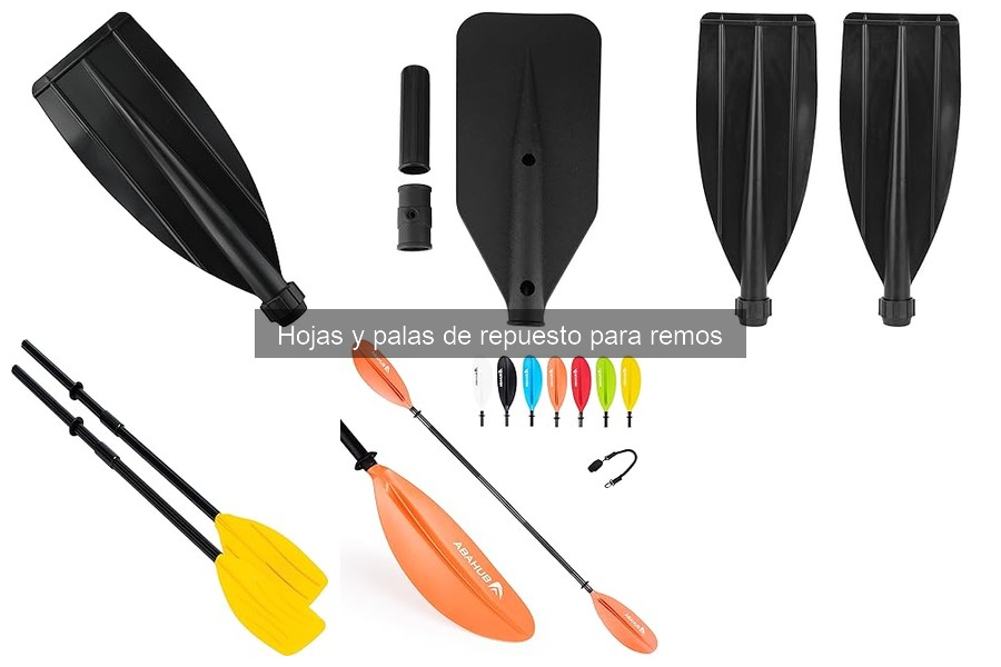 Tipos de hojas y palas de repuesto para remos