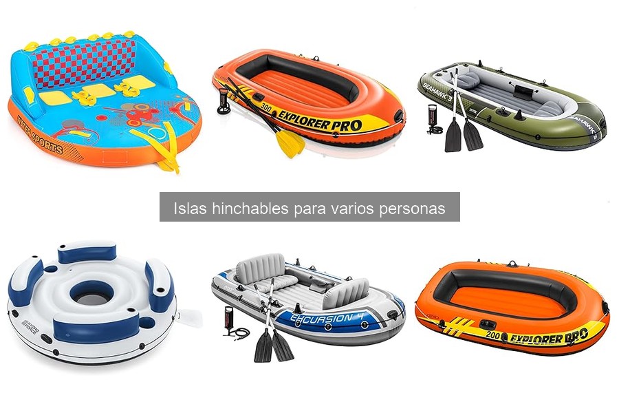 Tipos de islas hinchables para varias personas: ¡Elige la tuya!