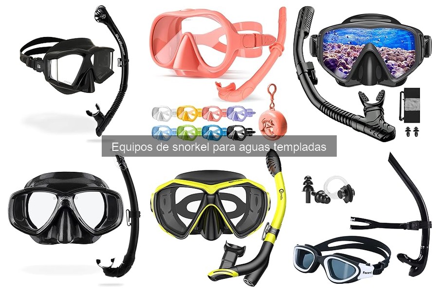 Tipos de máscaras de snorkel para aguas templadas