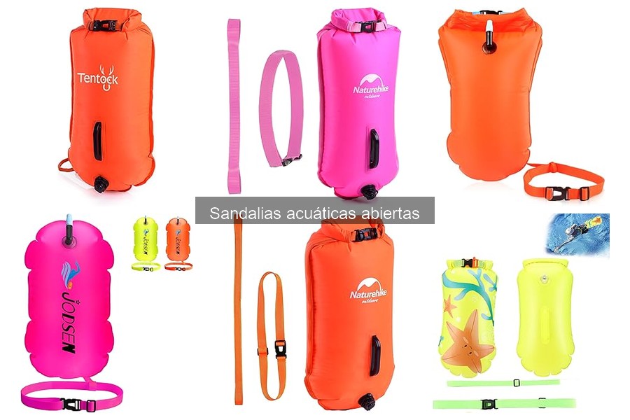 Tipos de sandalias acuáticas abiertas para deportes recreativos