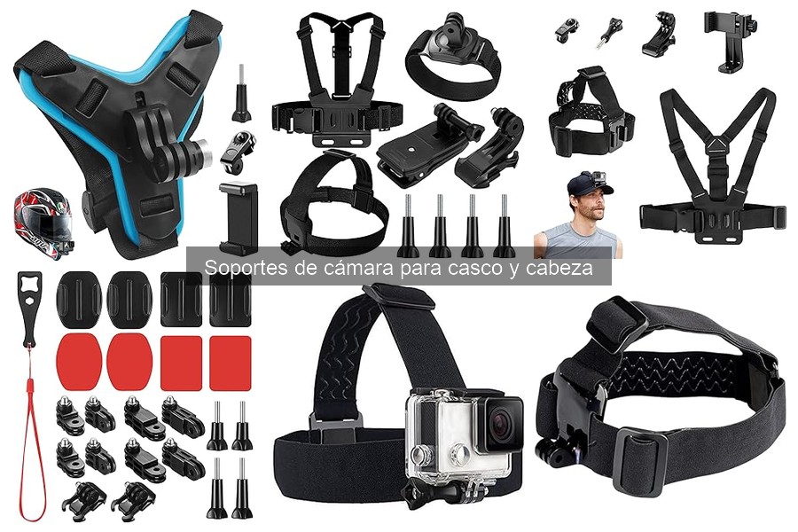 Tipos de soportes de cámara para casco y cabeza