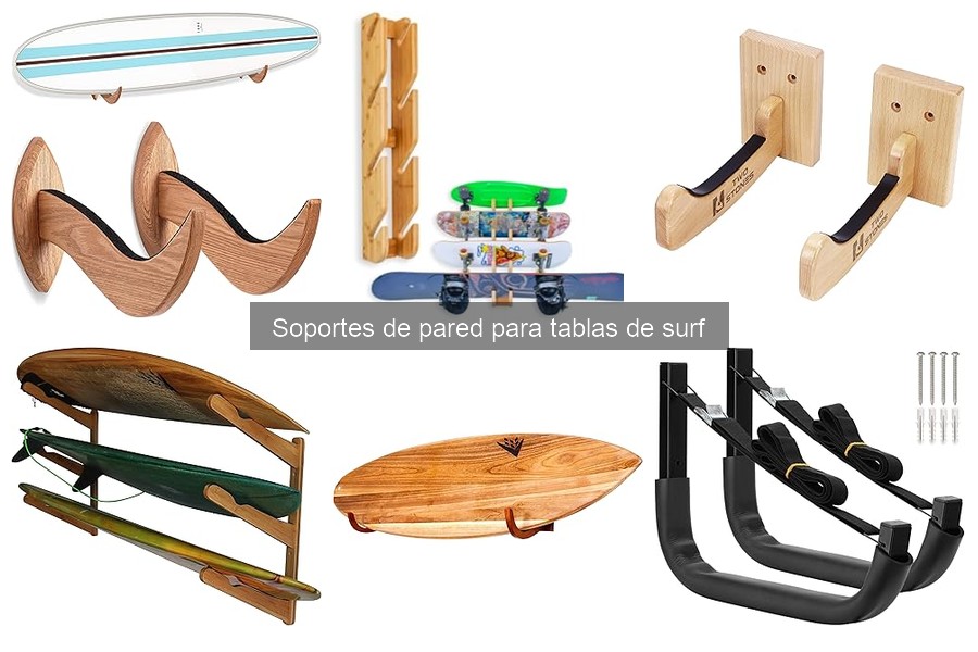 Tipos de soportes de pared para tablas de surf
