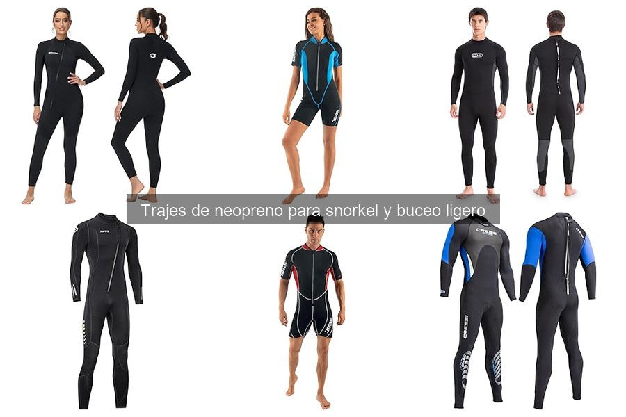 Tipos de trajes de neopreno para snorkel: guía y recomendaciones