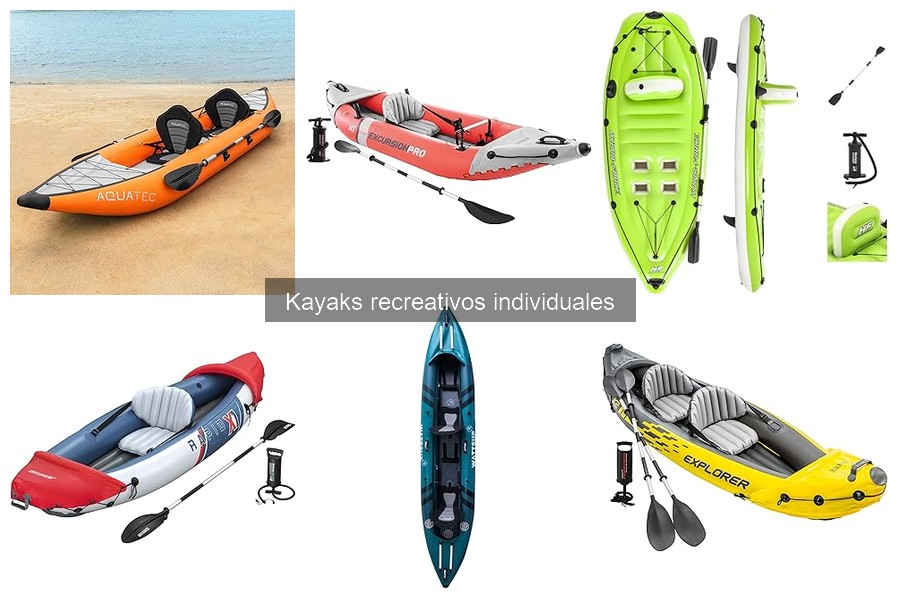 Usos recomendados para kayaks recreativos individuales
