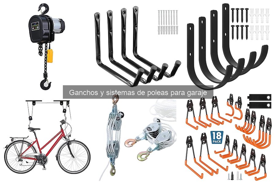 Ventajas de usar ganchos y poleas para organizar el garaje